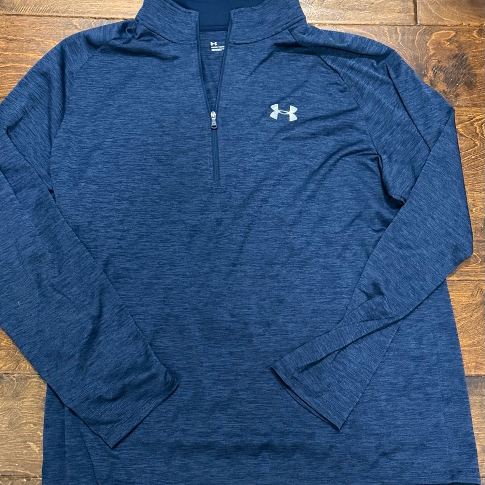 Under Amour Drifit Navy Blue Quarter-Zip Pullover